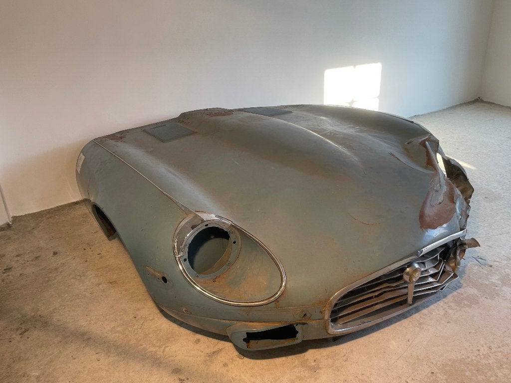 jaguar e type serie 3 v12 motorkap met schade, Ophalen of Verzenden, Gebruikt, Jaguar