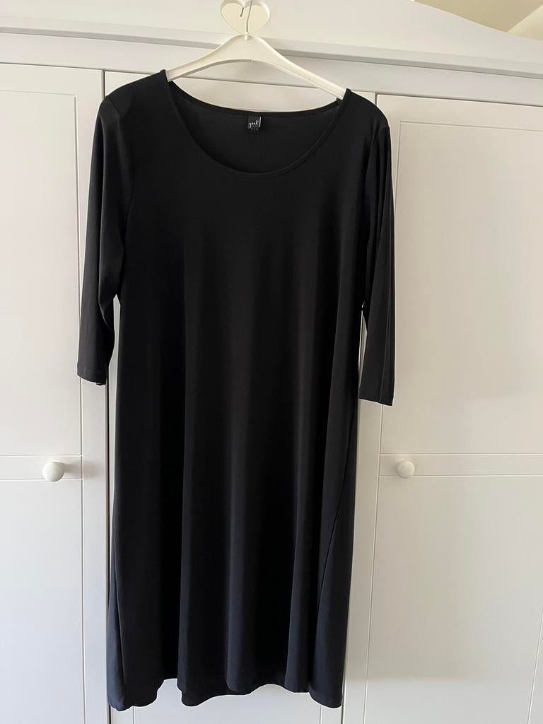 Dames basic jurk / jurkje zwart Dolce van Yoek mt L (46/48), Kleding | Dames, Jurken, Zo goed als nieuw, Maat 46/48 (XL) of groter