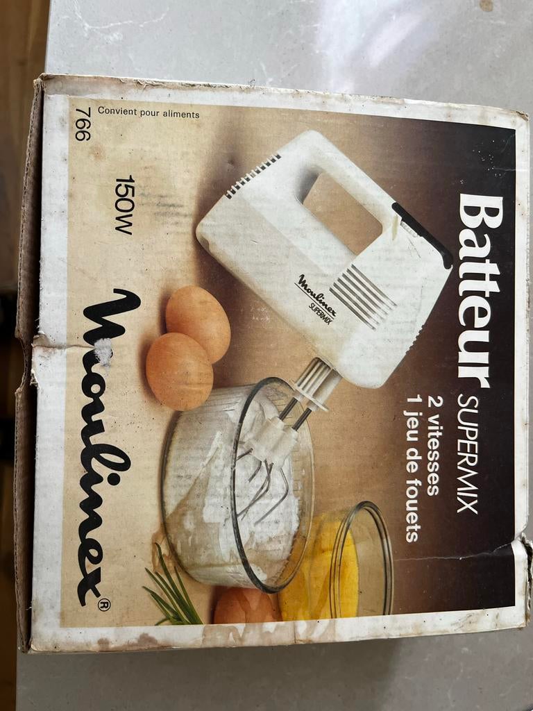 Moulinex Supermix Handmixer - Vintage Keukenhulp, Ophalen, Gebruikt, 2 snelheden