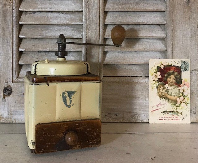 Antieke Franse koffiemolen van Peugeot Frères, Antiek en Kunst, Ophalen of Verzenden