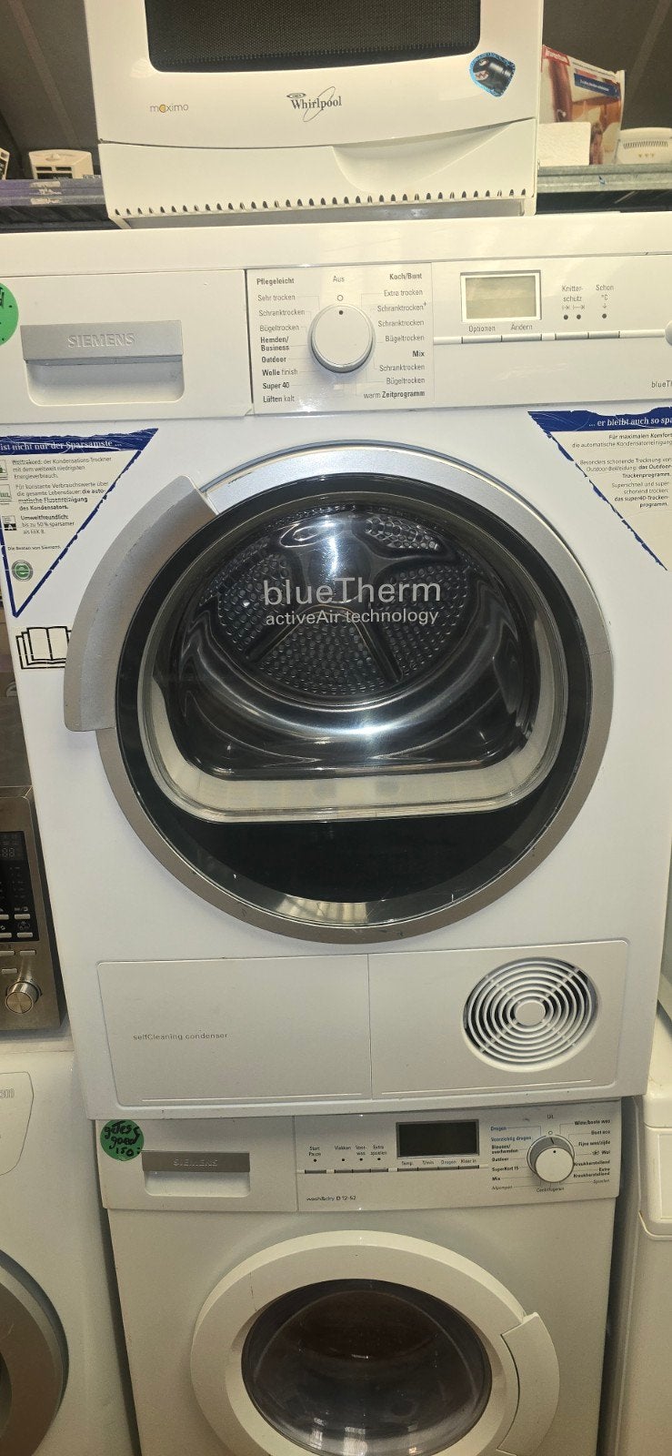 zgan Siemens warmtepompdroger met garantie, Ophalen, Minder dan 85 cm, Zo goed als nieuw, 1200 tot 1600 toeren