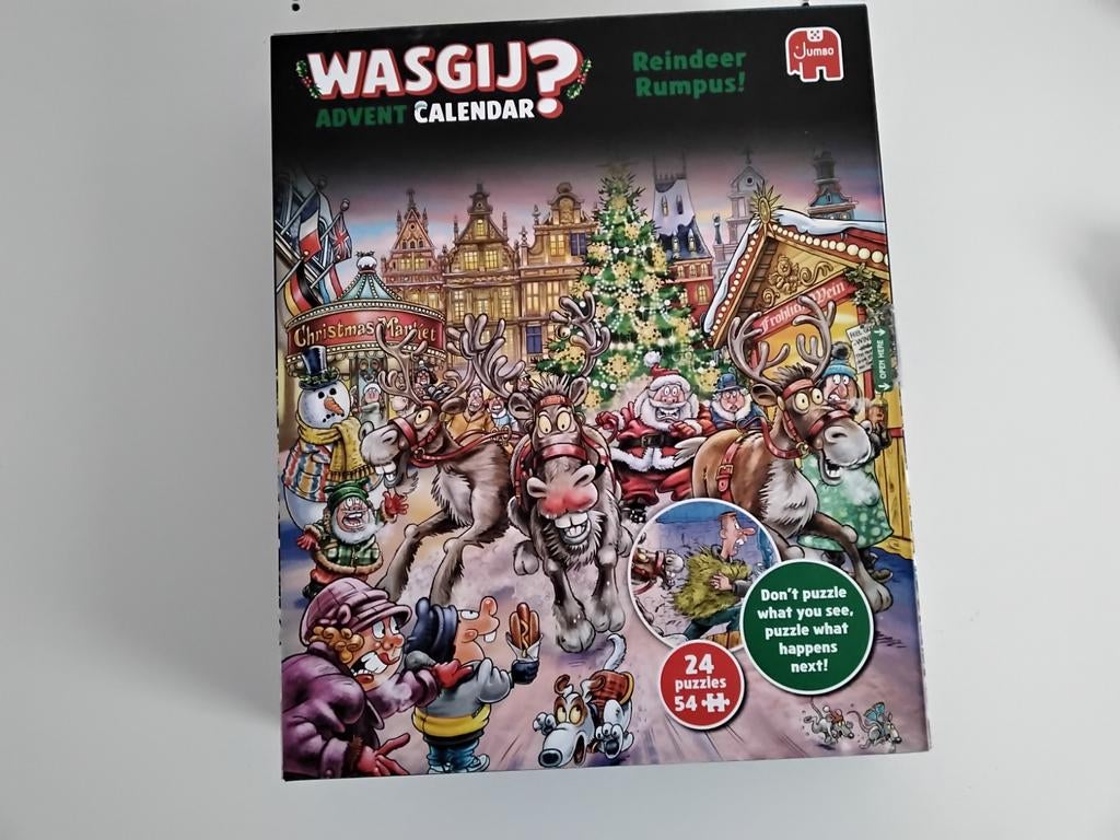 Wasgij advent calender, Hobby en Vrije tijd, Denksport en Puzzels, Ophalen of Verzenden, Minder dan 500 stukjes, Zo goed als nieuw