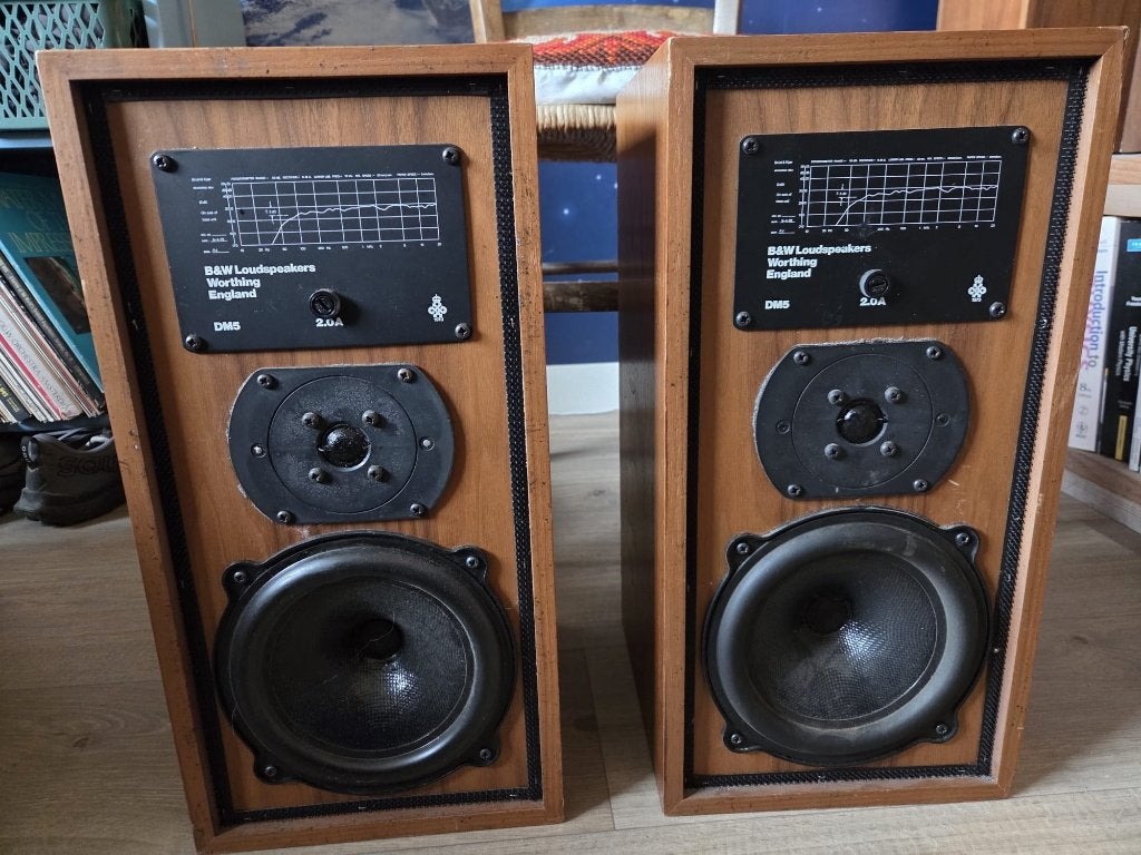 B&W (Bowers & Wilkins) DM5 vintage luidsprekers, Audio, Tv en Foto, Ophalen, Gebruikt, Boekenplank luidspreker, Bowers & Wilkins (B&W)