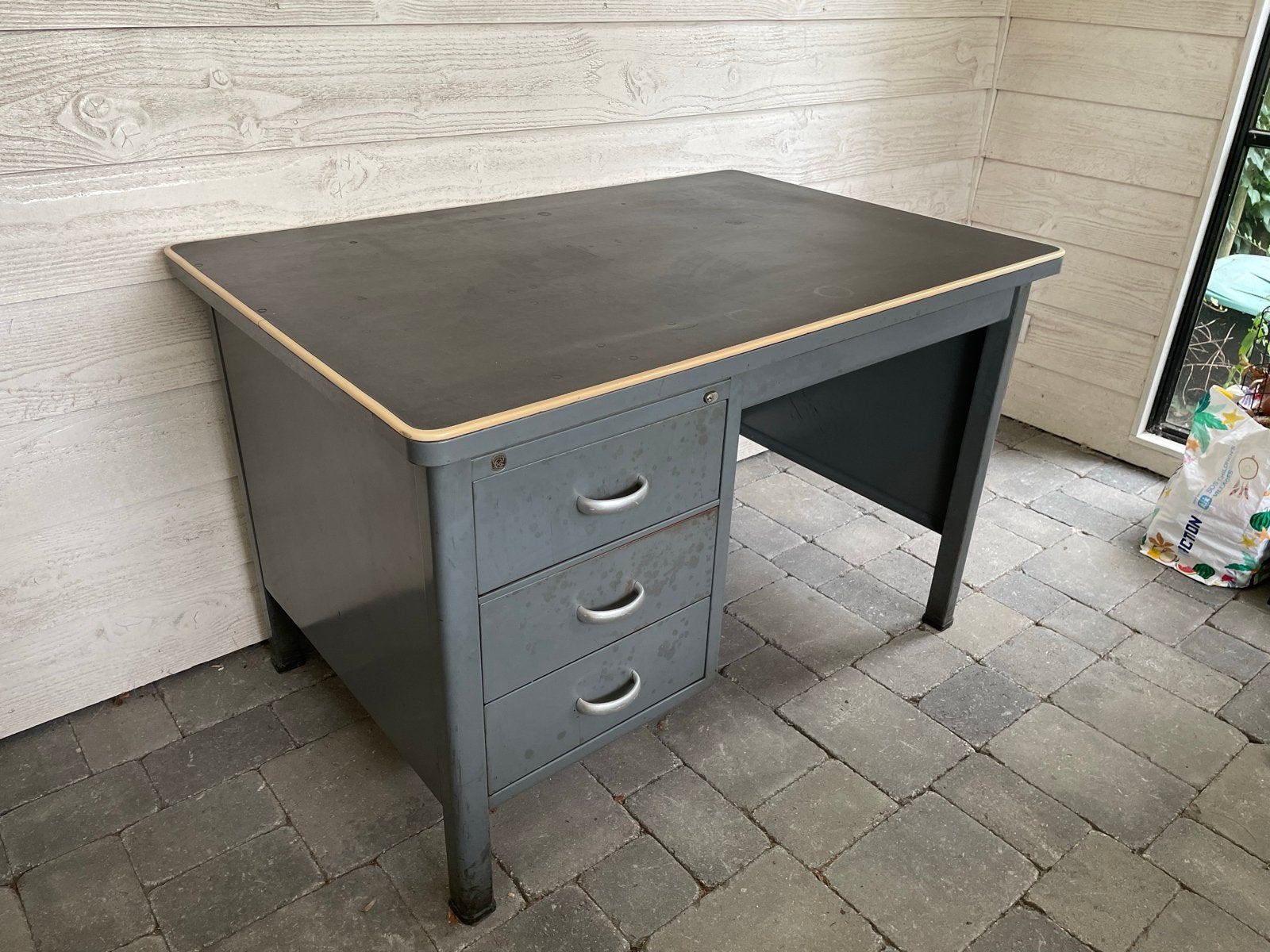 Vintage Gispen bureau, Ophalen, Gispen, Gebruikt, 120 cm