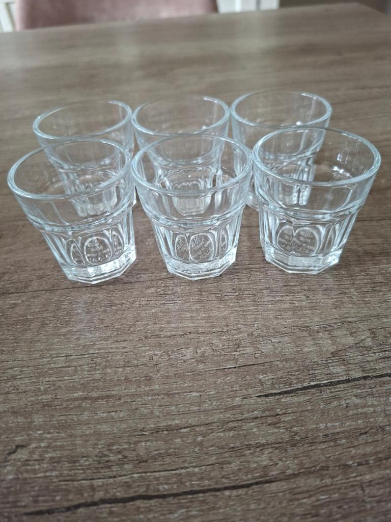Set van 6 kleine glazen - perfect voor shotjes of water, Ophalen of Verzenden, Zo goed als nieuw, Overige merken, Glas