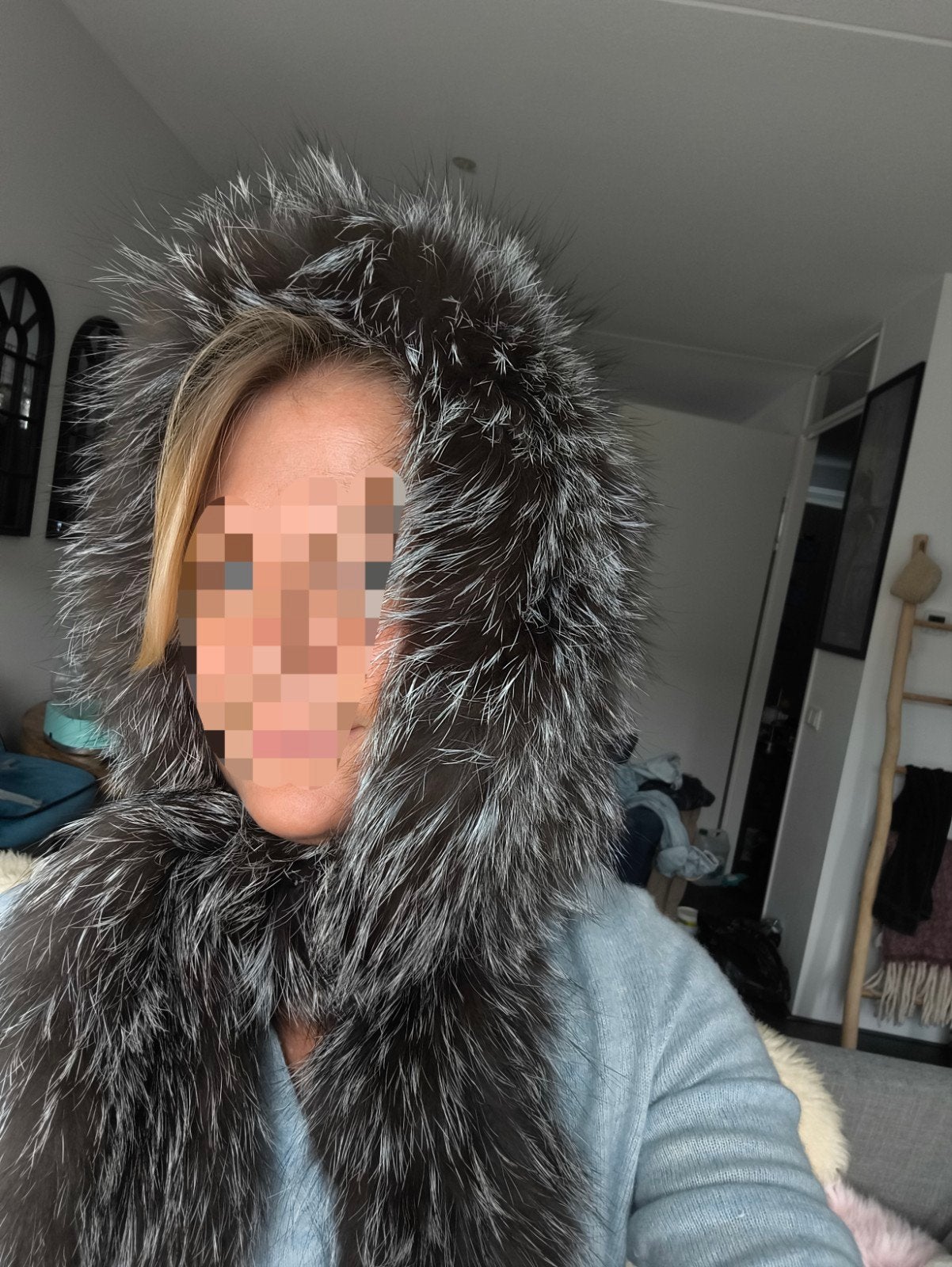 muts capuchon bont, Maat 38/40 (M), Vos bont, Ophalen of Verzenden, Zo goed als nieuw