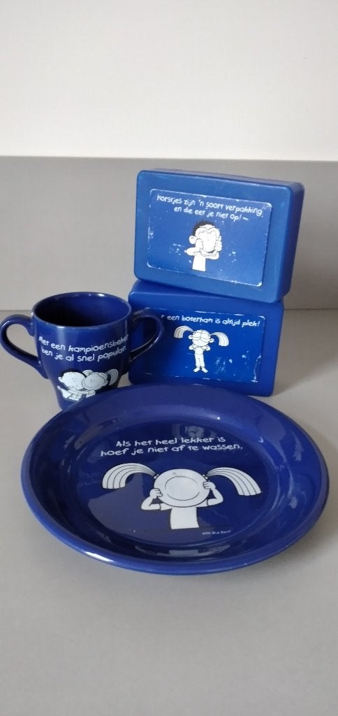 Kinderservies o.a. Bleu Band/ Suske en Wiske, Ophalen, Huis en Inrichting