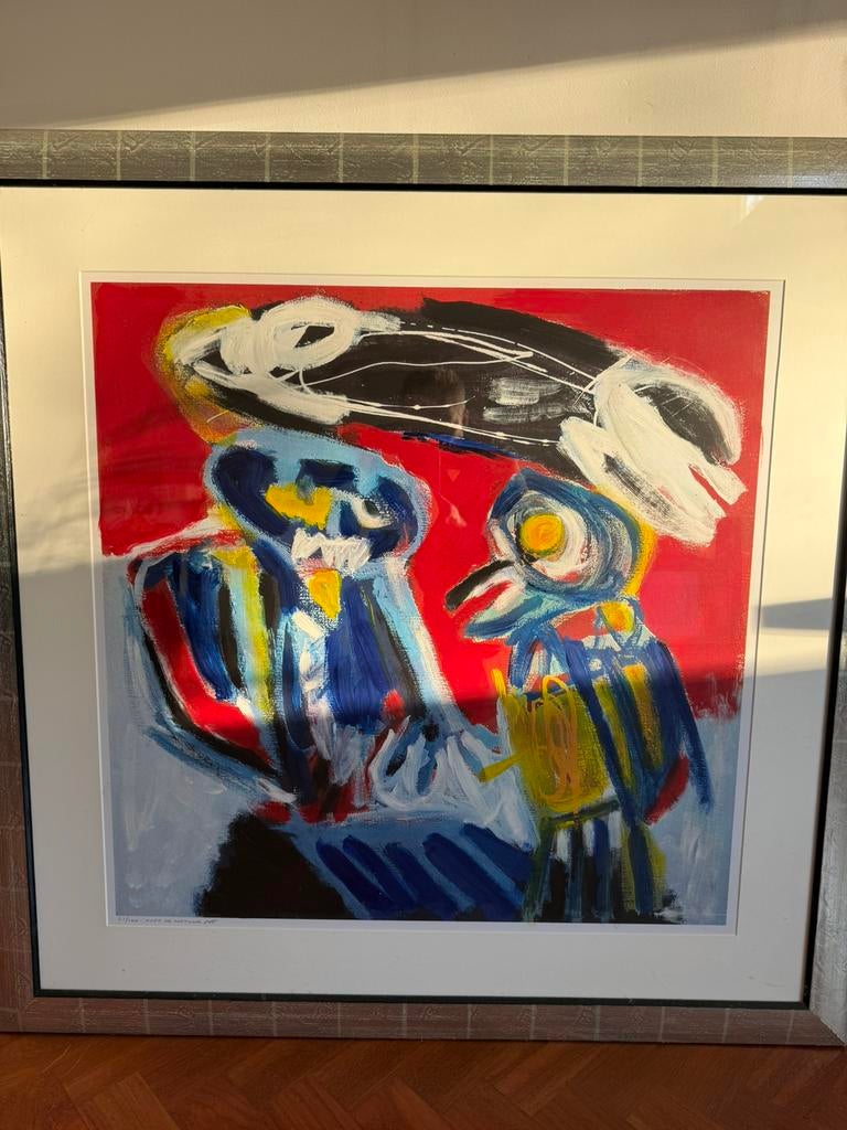 2x zeefdruk Martin van Wordragen Cobra, Antiek en Kunst, Kunst | Litho's en Zeefdrukken, Ophalen of Verzenden