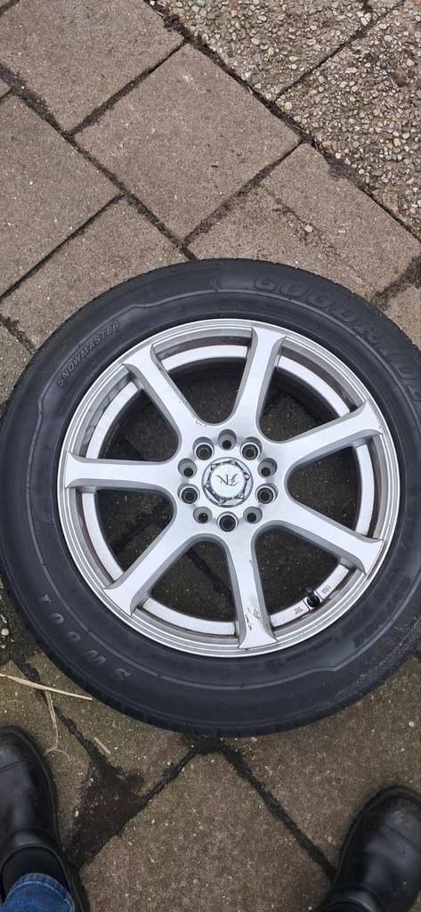 4 velgen met banden zo goed als nieuw, Auto-onderdelen, Banden en Velgen, Ophalen, 16 inch, Winterbanden, Banden en Velgen