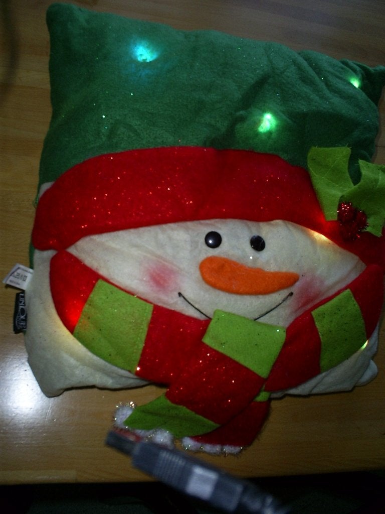 Decoratie - Kerstkussen met lampjes, Diversen, Ophalen of Verzenden, Nieuw