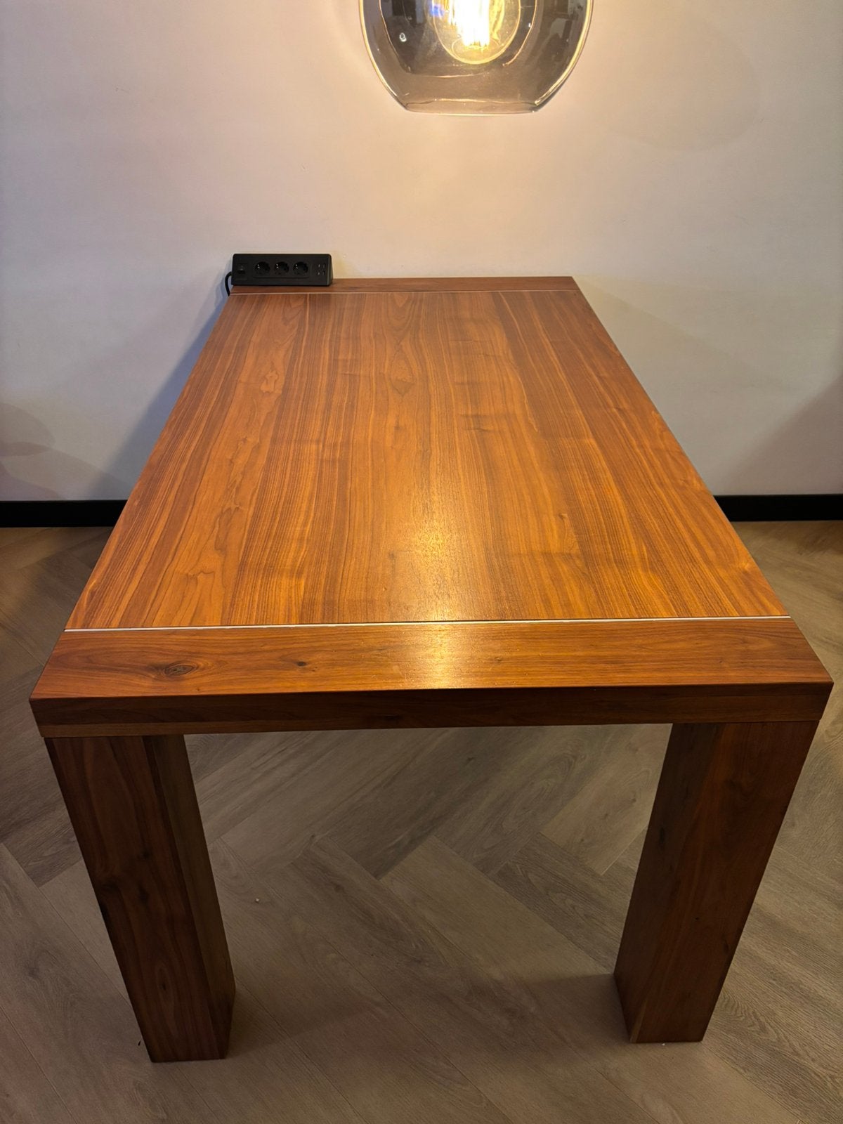 Eettafel Notenhout, Ophalen, Gebruikt, 50 tot 100 cm, 150 tot 200 cm