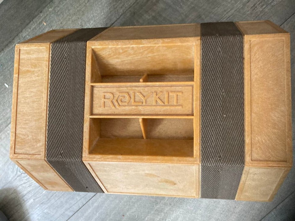 2x ROLYKIT Opvouwbare Houten Naaidoos / Hobbydoos, Ophalen, Gebruikt