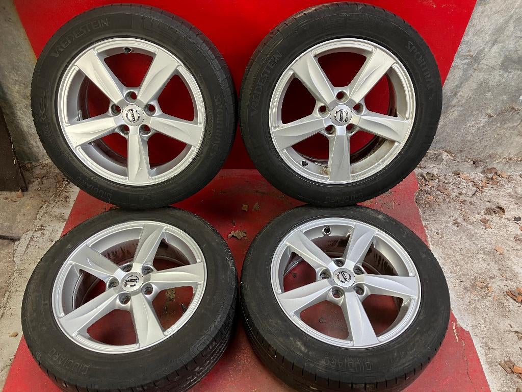 Lichtmetalen velgen Volvo V40 V50 205/55R16, Gebruikt, 16 inch, ., Banden en Velgen