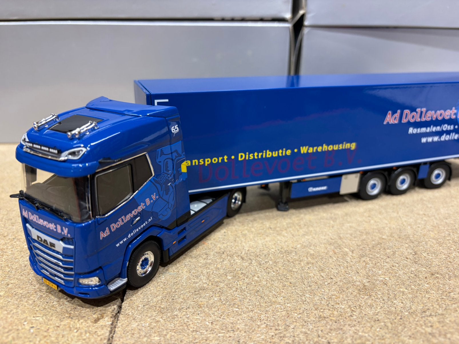 WSI DAF XG AD DOLLEVOET BOX TRAILER, Ophalen of Verzenden, Nieuw, Bus of Vrachtwagen, Wsi