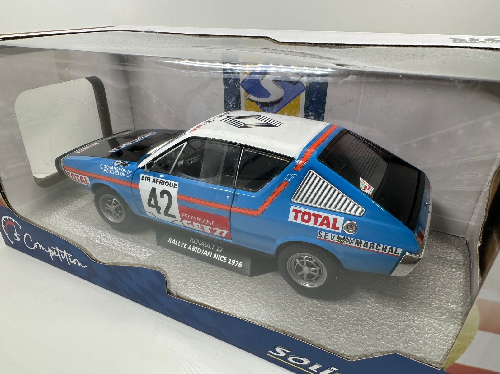 1:18 RENAULT 17 #42 RALLYE ABIDJAN-NICE 1976 SOLIDO S1803706, Ophalen of Verzenden, Nieuw, Auto, Solido