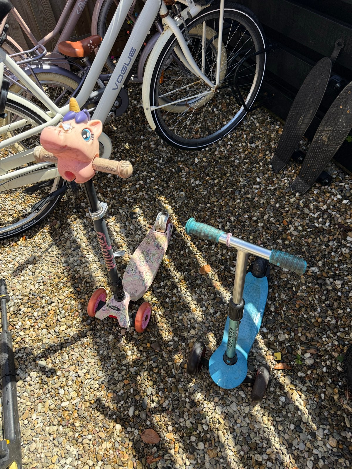 Kindersteps - Eenhoorn en Blauwe Step, Fietsen en Brommers, Steps, Ophalen, Gebruikt, Gewone step
