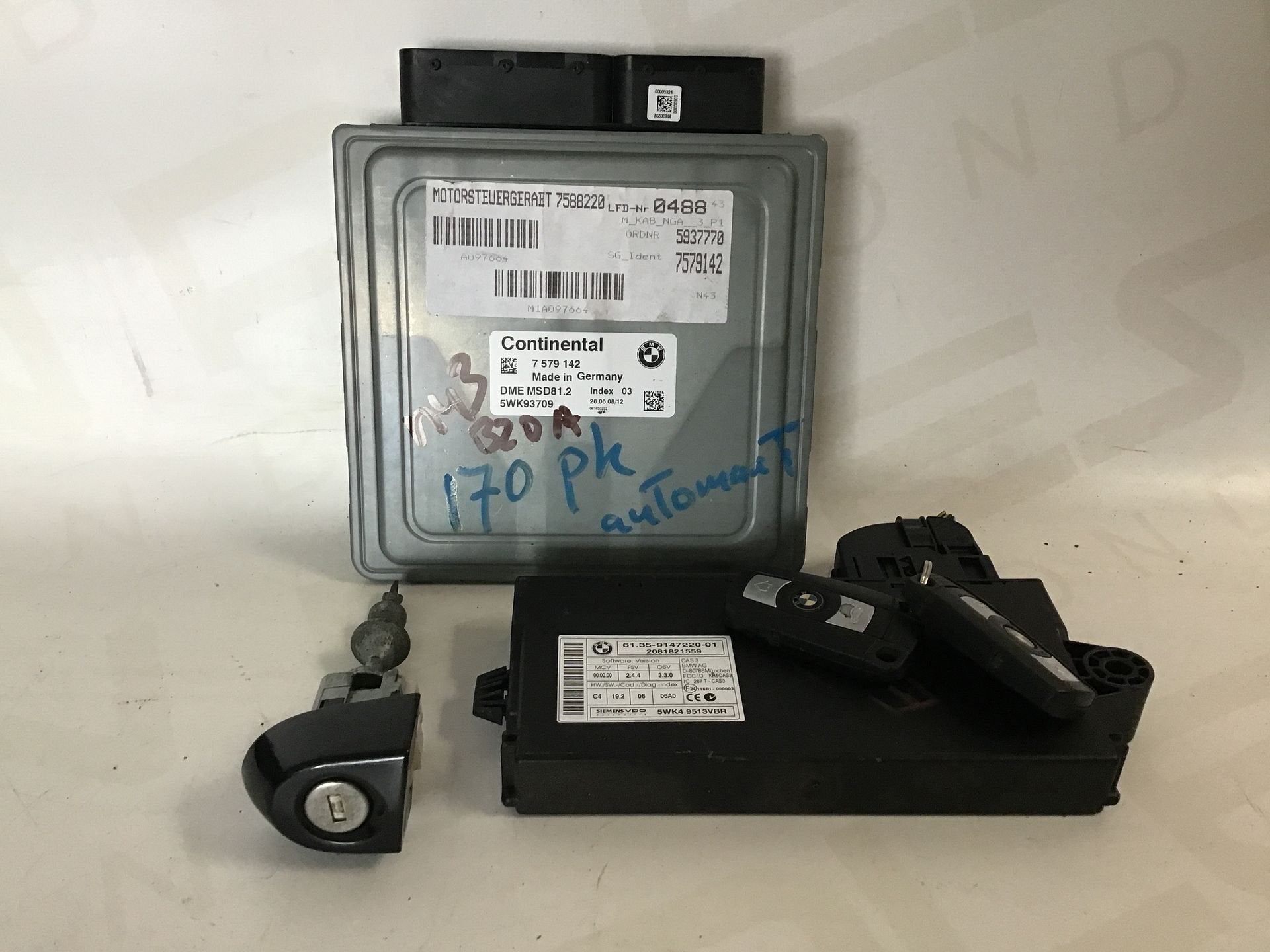 Motormanagement set N43B20 170 pk automaat BMW 7579142, Gebruikt, -, -, Ophalen of Verzenden