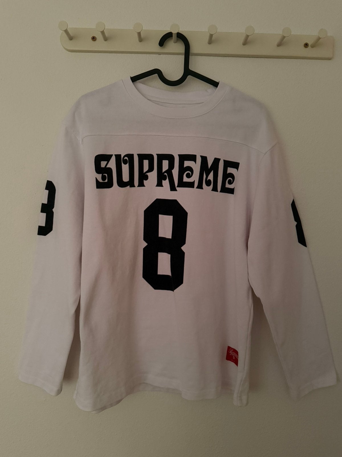 supreme white jersey affili8ed, Verzenden, Wit, Zo goed als nieuw, Lange mouw