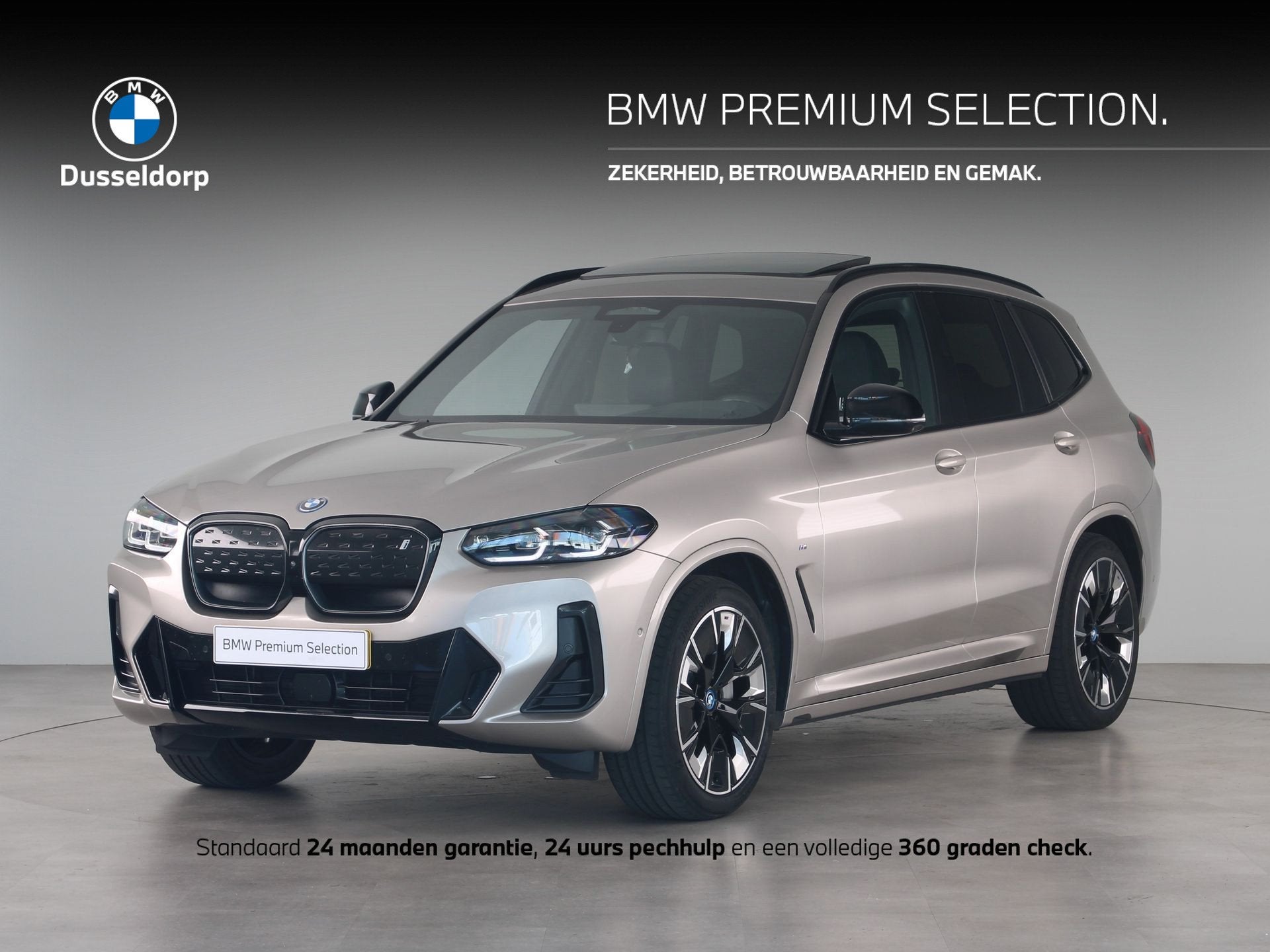 BMW iX3 High Executive 80 kWh SoH 100% (bj 2023, automaat), Achterwielaandrijving, 2155 kg, Blauw, IX3