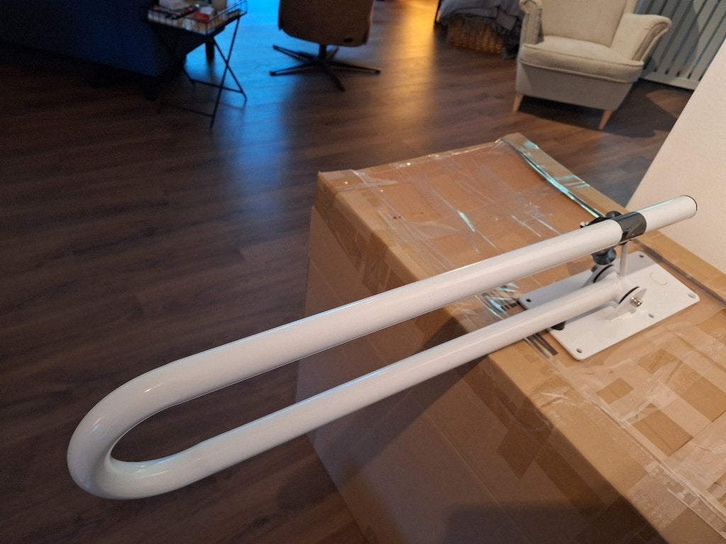 Steun leuning voor WC, badkamer, Ophalen, Zo goed als nieuw, Rvs, Toilet