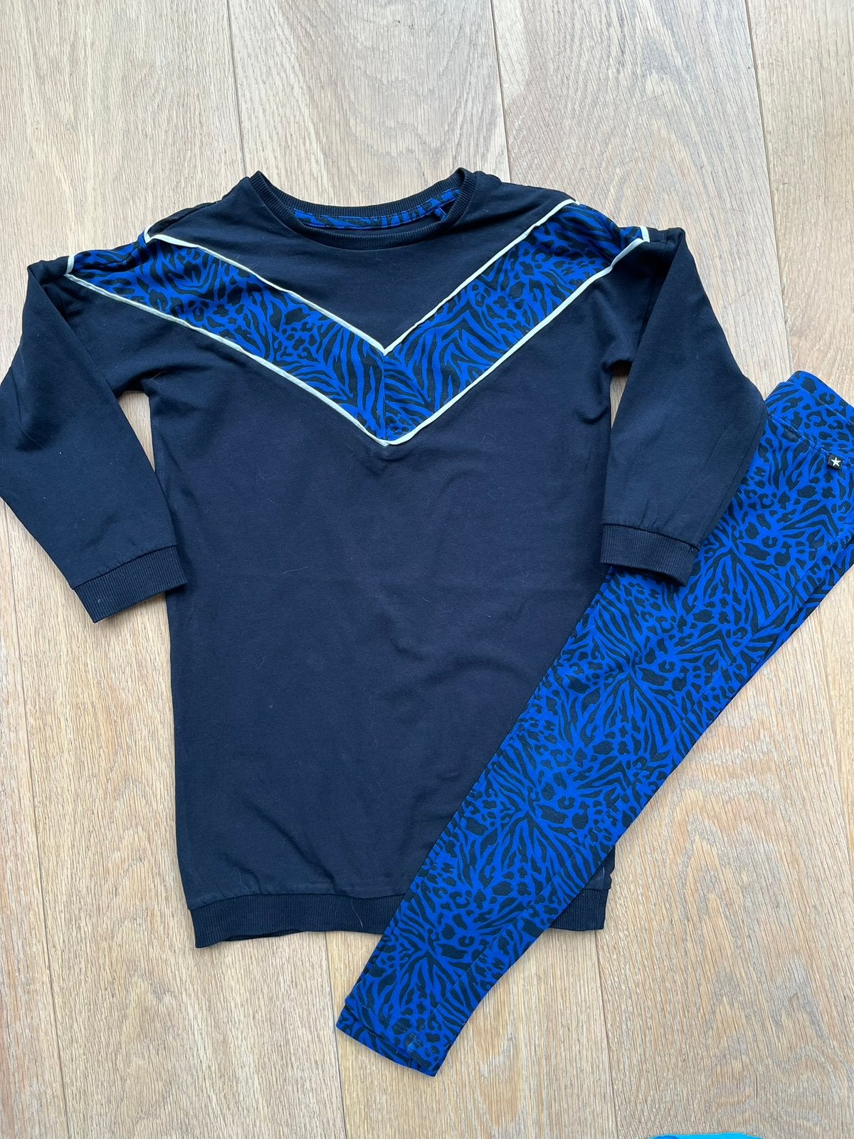 Set jurk legging WE mt 110/116 als nieuw!, Ophalen of Verzenden, Zo goed als nieuw, Meisje, Jurk of Rok