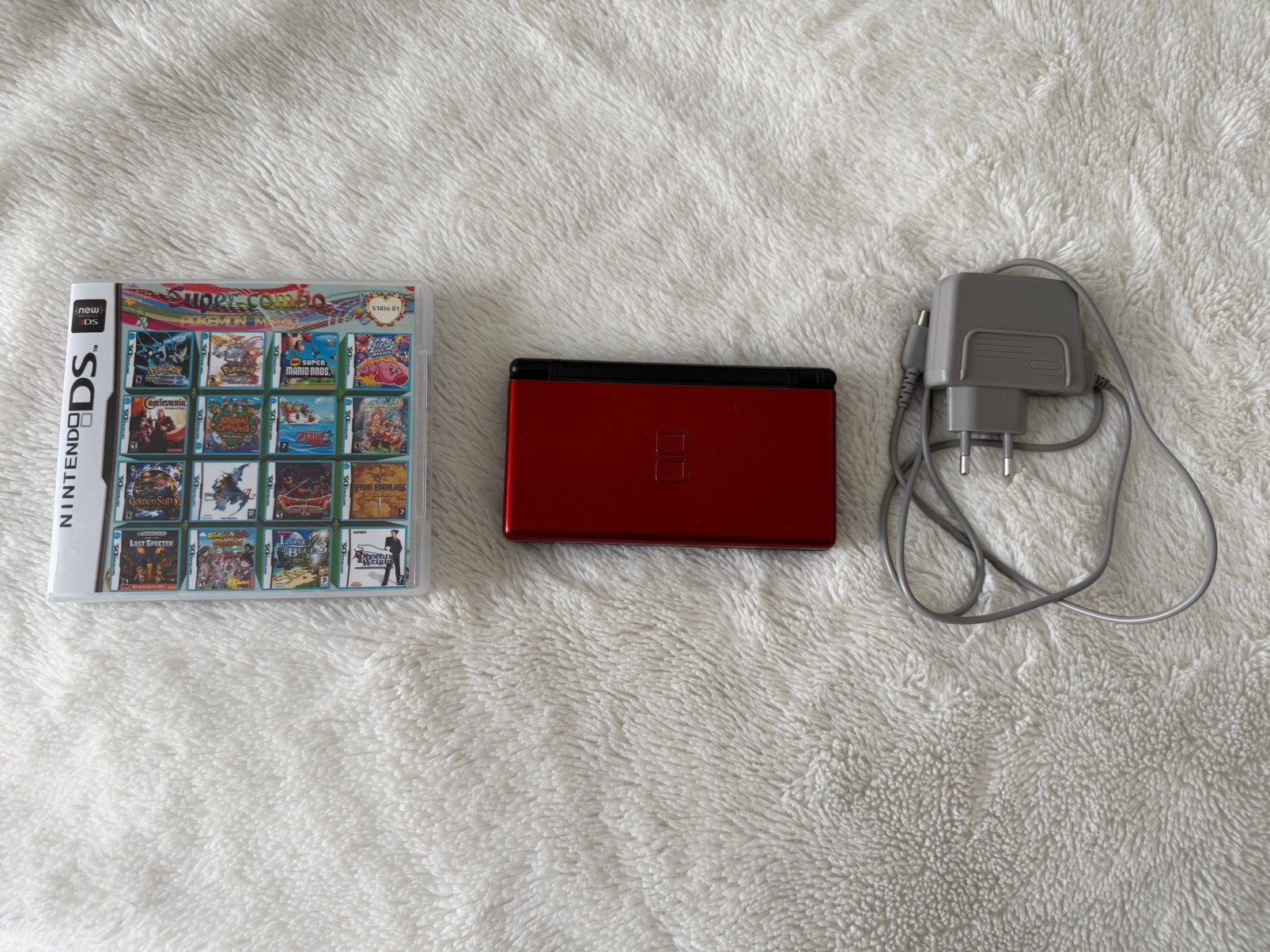 Nintendo DS lite + Games + oplader, Ophalen of Verzenden, 3DS, Rood, Gebruikt