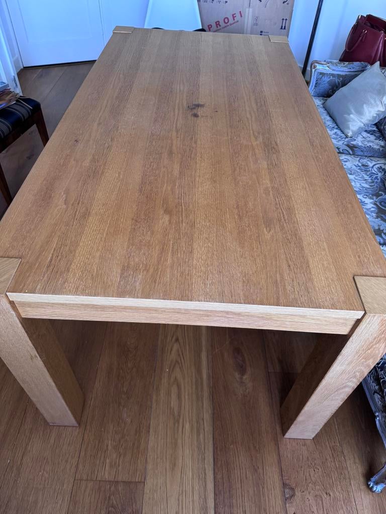 Massive houten eettafel, Huis en Inrichting, Tafels | Eettafels, Ophalen, Gebruikt, Eikenhout, 50 tot 100 cm
