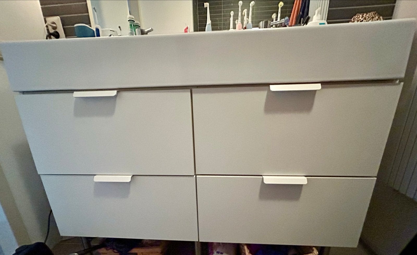 IKEA GODMORGON dubbele wastafelkast met wasbakken, Huis en Inrichting, Ophalen, 100 tot 150 cm, Zo goed als nieuw, Wastafelkast
