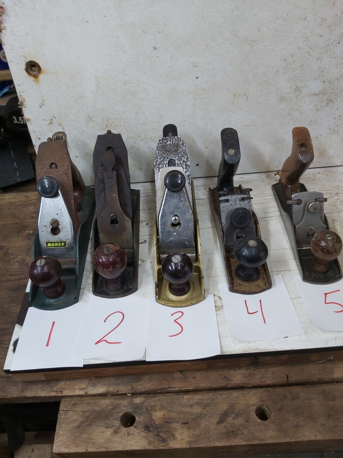 Set van 5 schaven en 5 beitels - Vintage gereedschap, Ophalen of Verzenden
