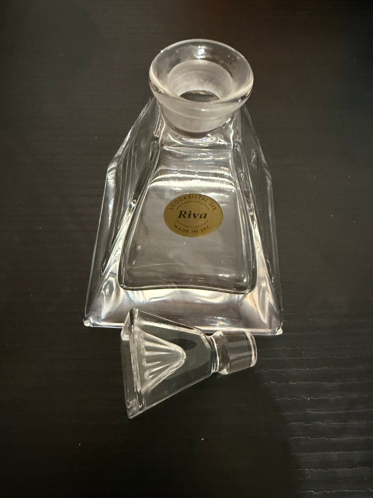 Vintage Riva Loodkristal Karafje, Antiek en Kunst, Ophalen of Verzenden