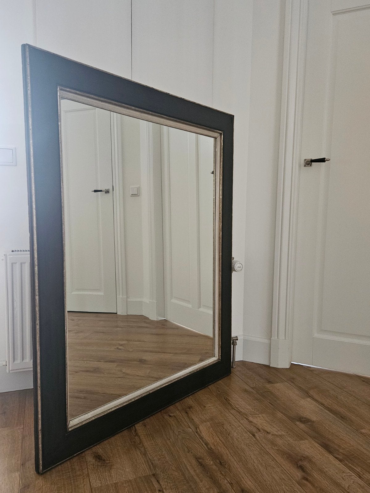 SPIEGEL MET OUDE HOUTEN LIJST, Huis en Inrichting, Woonaccessoires | Spiegels, Ophalen, Gebruikt, 100 tot 125 cm, 150 tot 200 cm