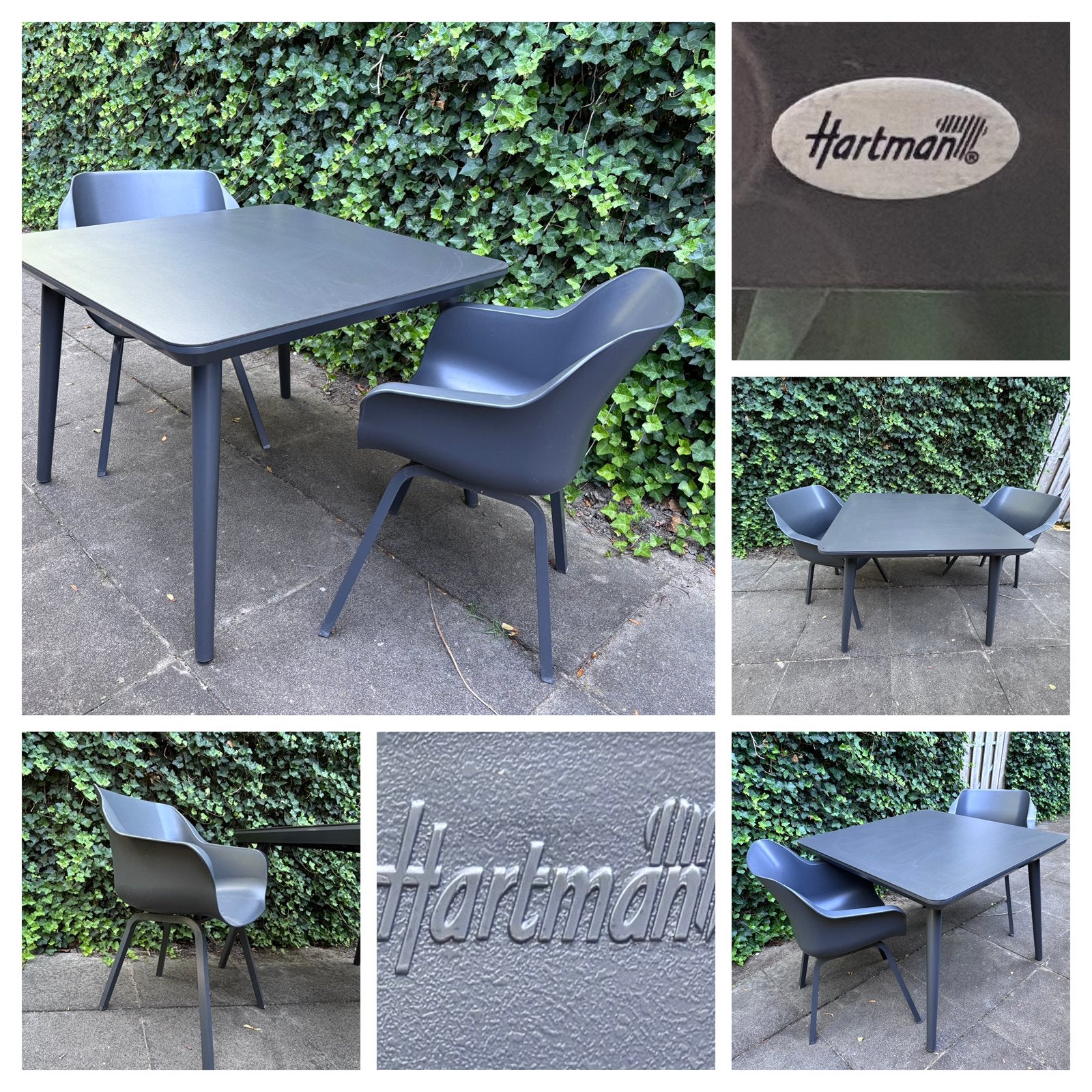 Hartman tuintafel en twee stoelen, Tuin en Terras, Ophalen, Zo goed als nieuw