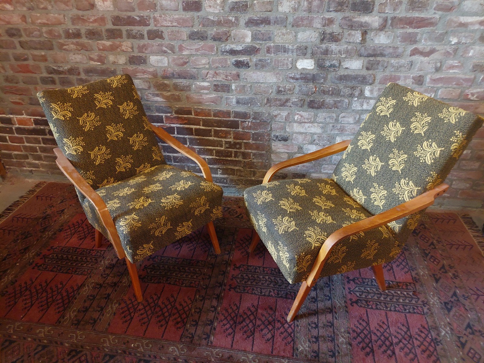 3 sets vintage fauteuils, jaren '50/'60., Ophalen of Verzenden
