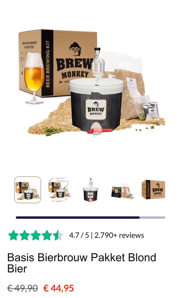 Brew monkey zekf je eigen bier maken, Hobby en Vrije tijd, Overige Hobby en Vrije tijd, Ophalen of Verzenden, Nieuw