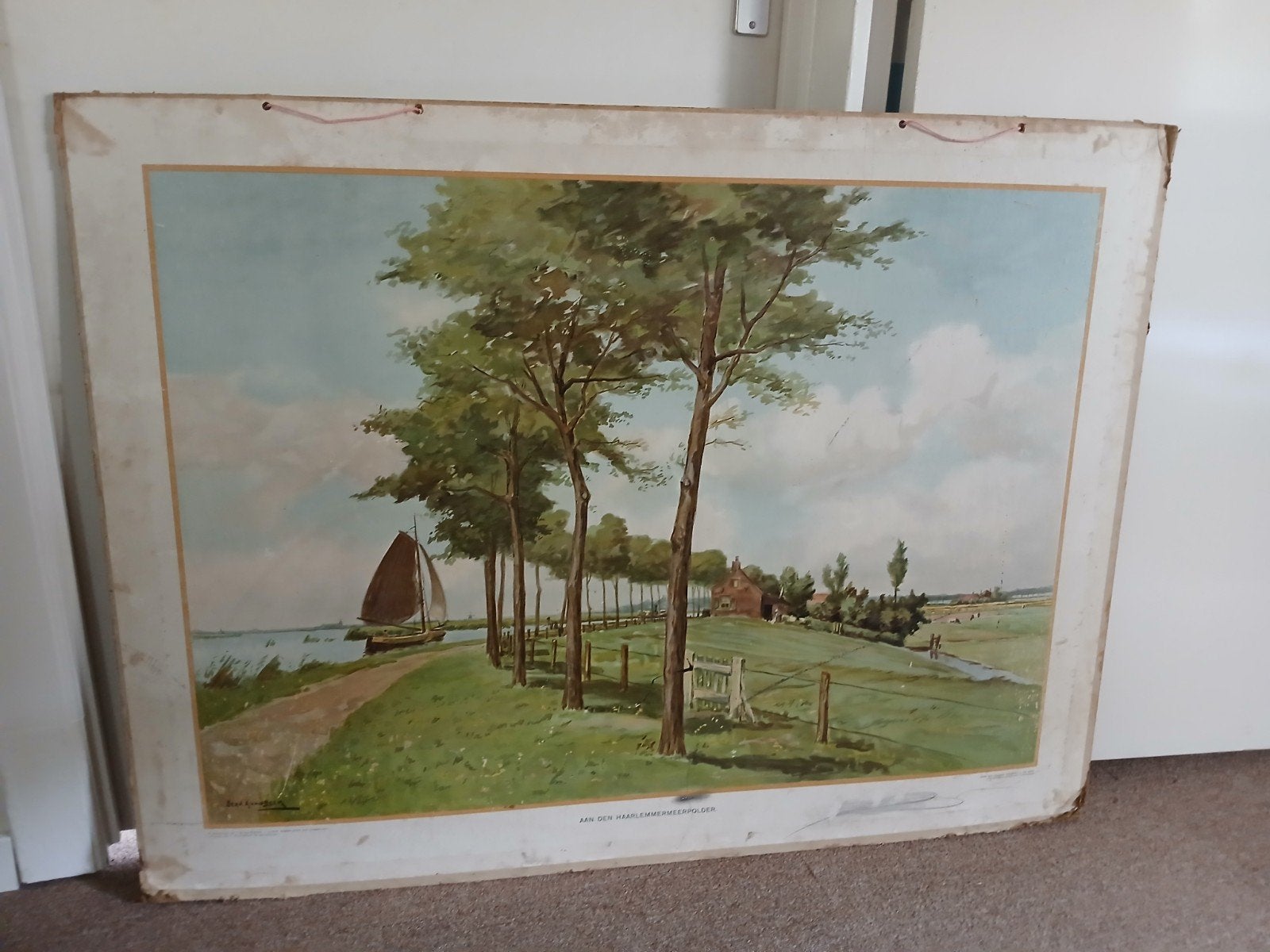 Vintage schoolplaat : Aan den Haarlemmermeerpolder, Ophalen, Aardrijkskunde