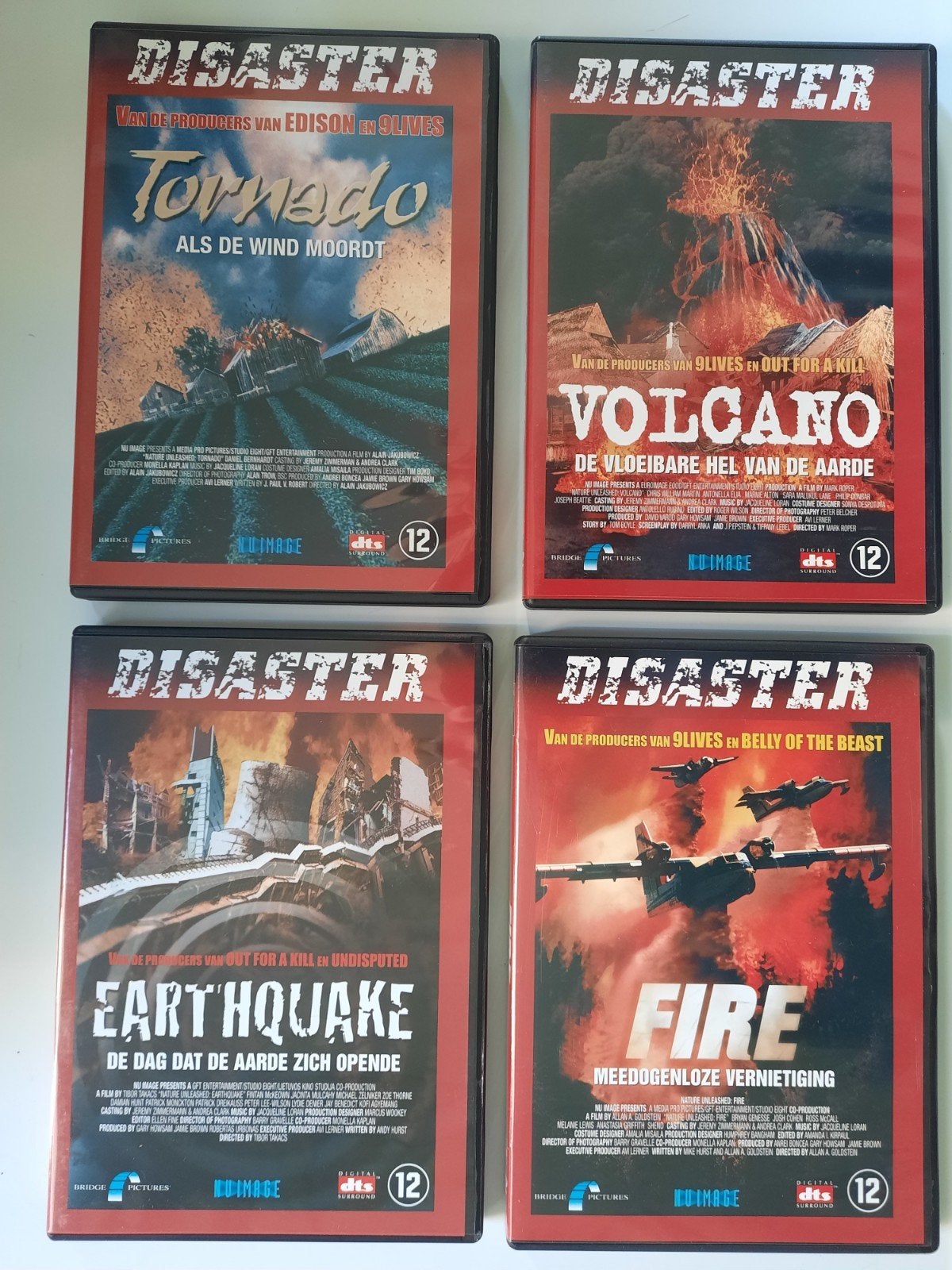 4 x dvd uit de serie  " disaster ", Engels, Drama, Overige gebieden, Nederlands
