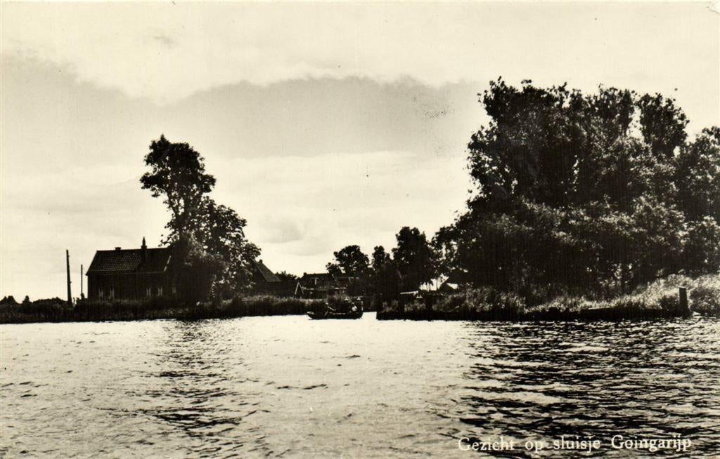 Gezicht op sluisje Goingarijp - 196? gelopen, Verzenden, 1960 tot 1980, Gelopen, Friesland
