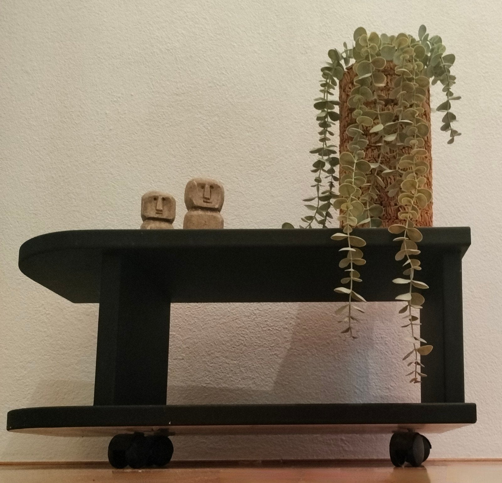 Geupcycled bijzettafeltje / plantentafel op wieltjes, Ophalen, Gebruikt