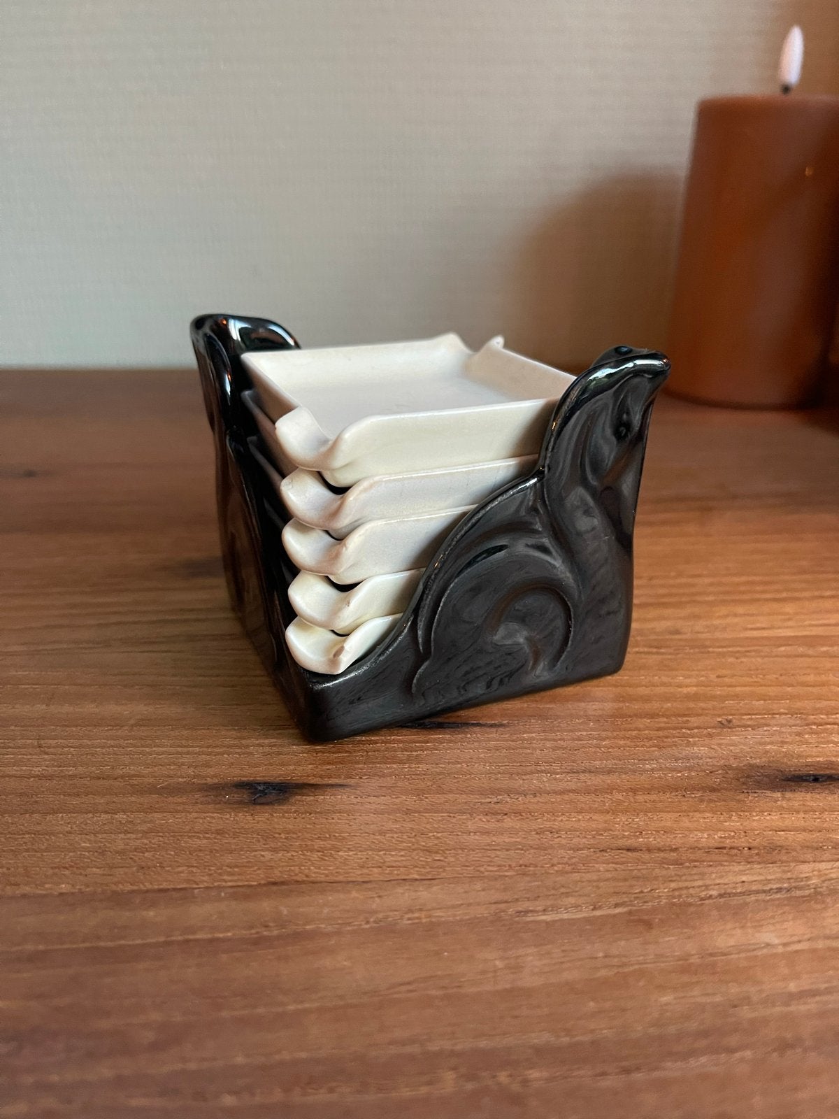 Petrus Regout Art Deco Rookset - Zwart/Crème 1892-1899, Ophalen of Verzenden