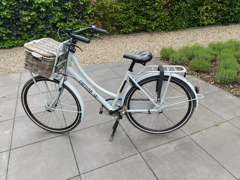 Cortina U4 Transportfiets Dames - kleur grey mat incl mand, Fietsen en Brommers, Fietsen | Dames | Damesfietsen, Gebruikt, Versnellingen