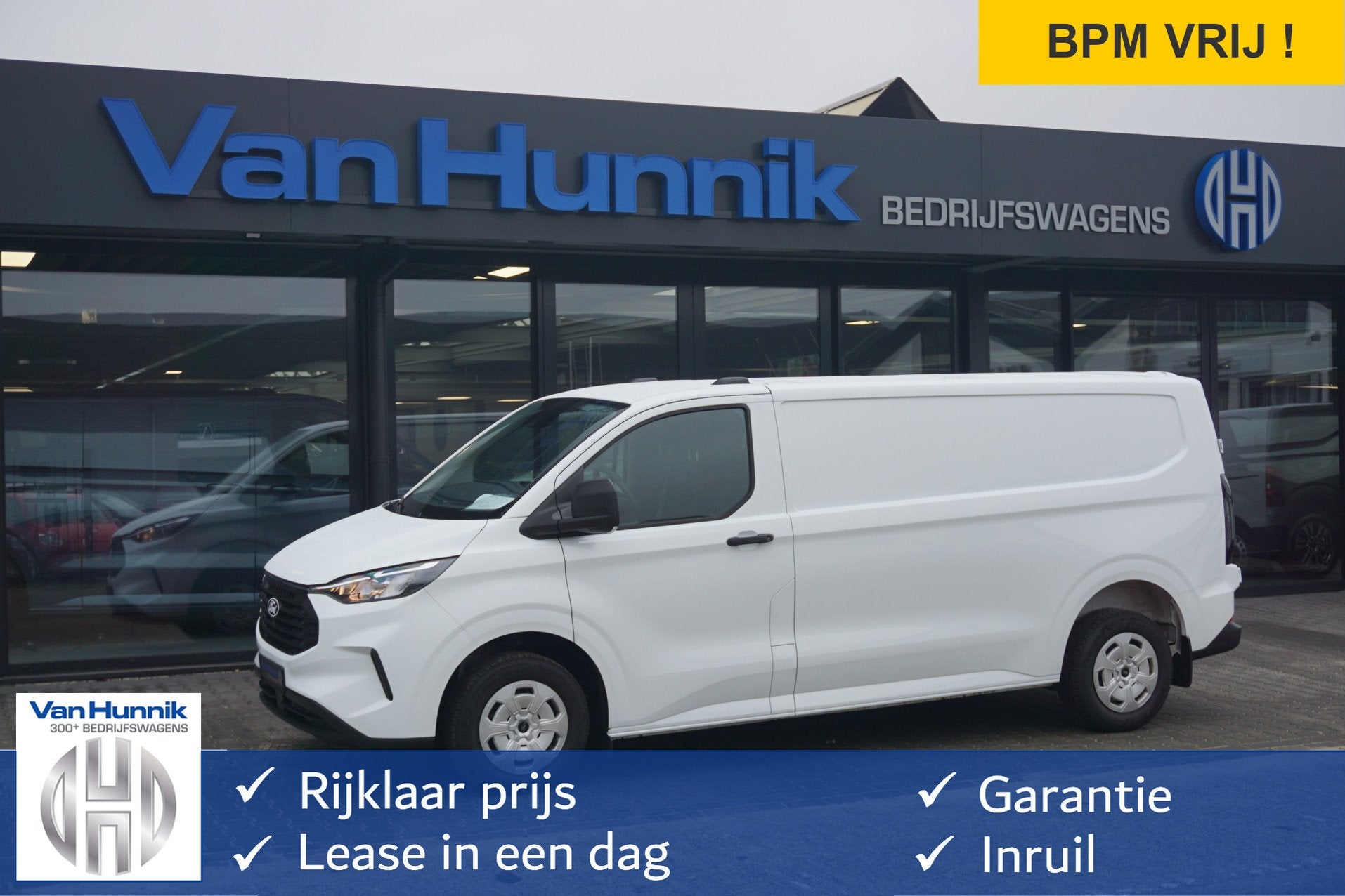 Ford Transit Custom 300L 136PK Trend BPM VRIJ! 12" Sync4 App, Voorwielaandrijving, 136 pk, Gebruikt, 4 cilinders
