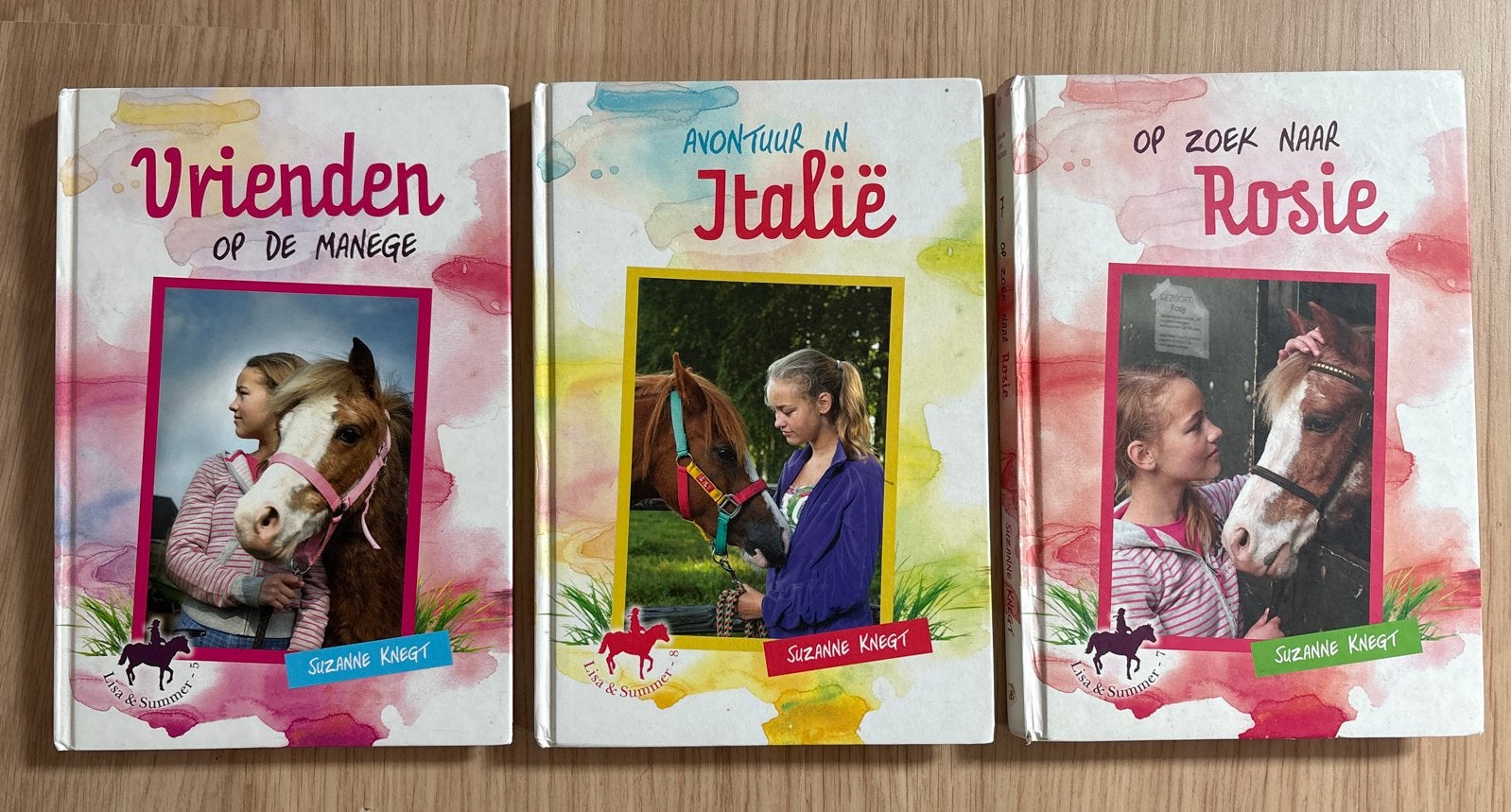 3x Lisa & Summer - Suzanne Knegt: Vrienden, Avontuur, Rosie, Ophalen, Zo goed als nieuw, Fictie