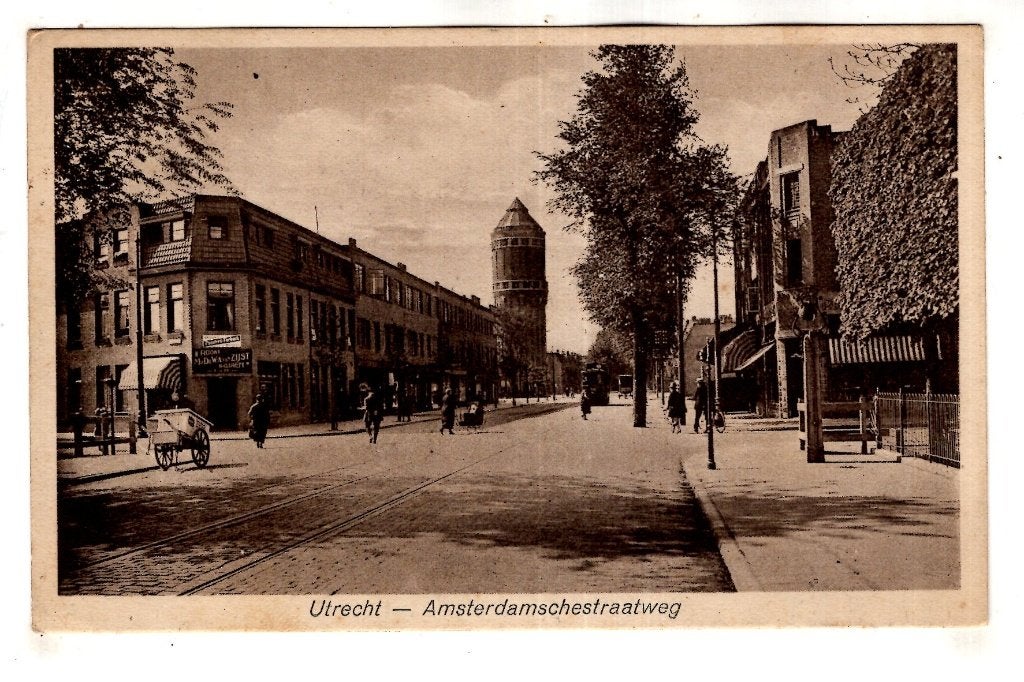 Utrecht Watertoren  & Tram Amsterdamschestraatweg MOOI, Ophalen of Verzenden, 1920 tot 1940, Ongelopen, Utrecht