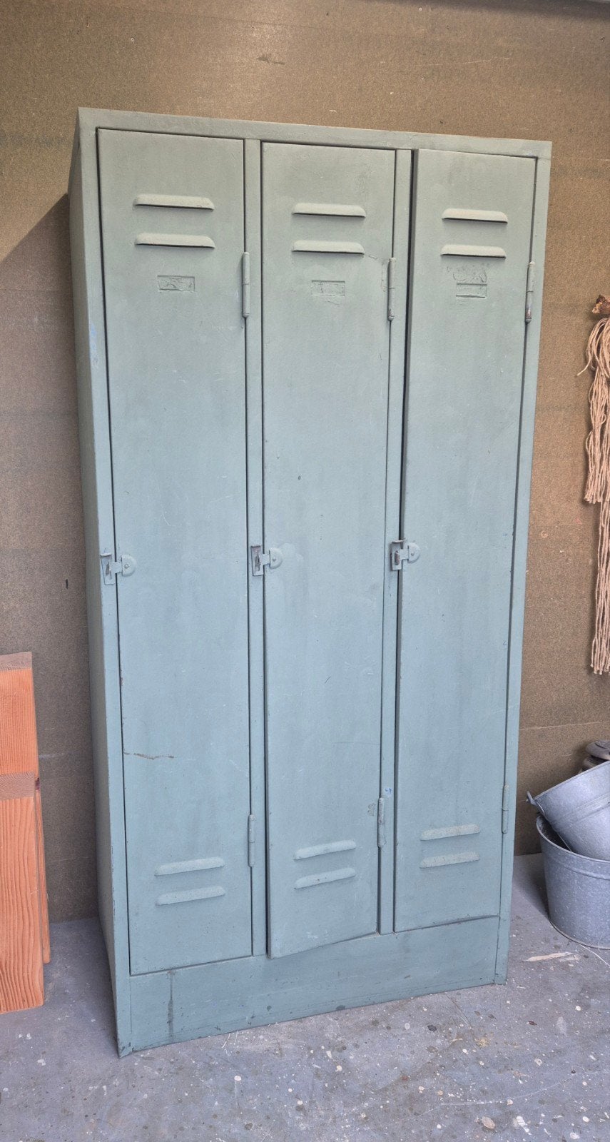 Vintage lockerkast kast locker 3 deurs, Ophalen, Gebruikt