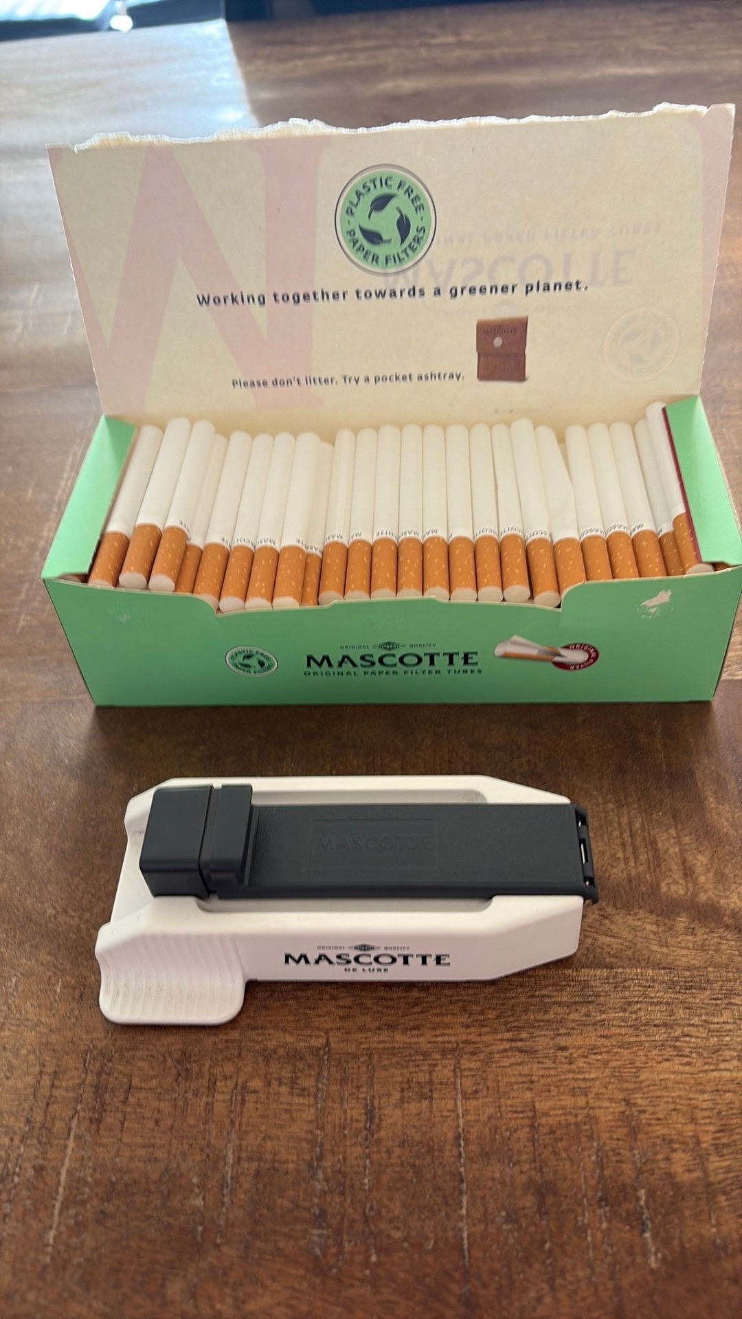 Mascotte De Luxe Sigarettenmaker + Hulzen, Ophalen, Zo goed als nieuw, Overige typen