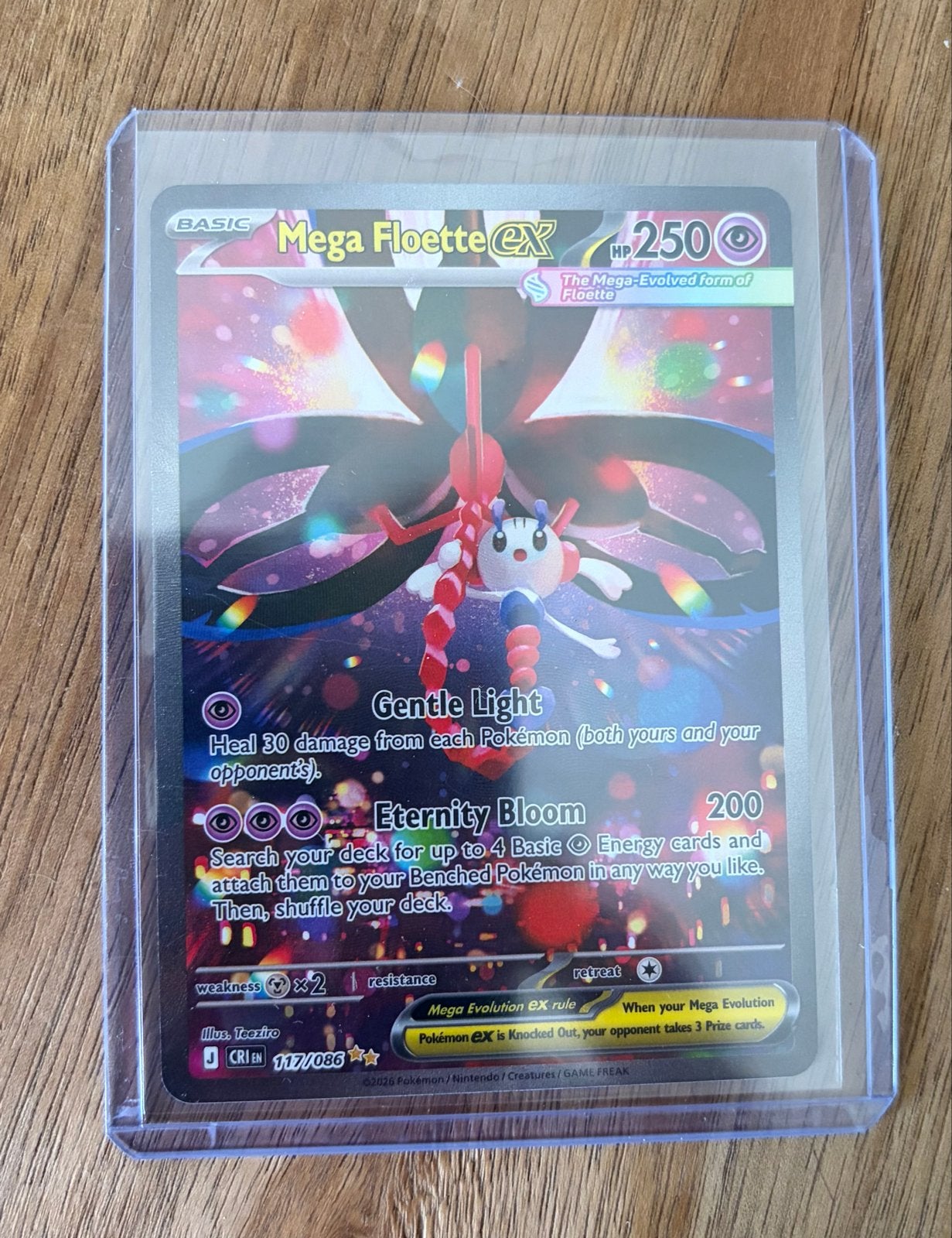 Mega Floette EX Pokémon kaart 117/086, Ophalen of Verzenden, Nieuw, Losse kaart