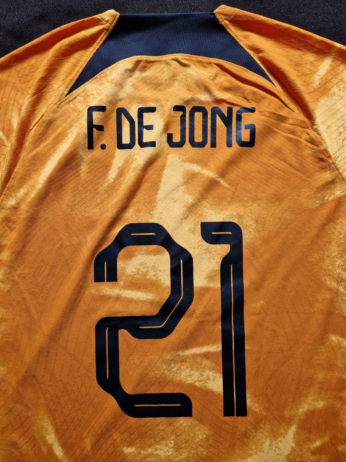 Nederlands elftal Oranje spelersversie shirt 2022 F. De Jong, Nike, Maat 56/58 (XL), Oranje, Ophalen of Verzenden