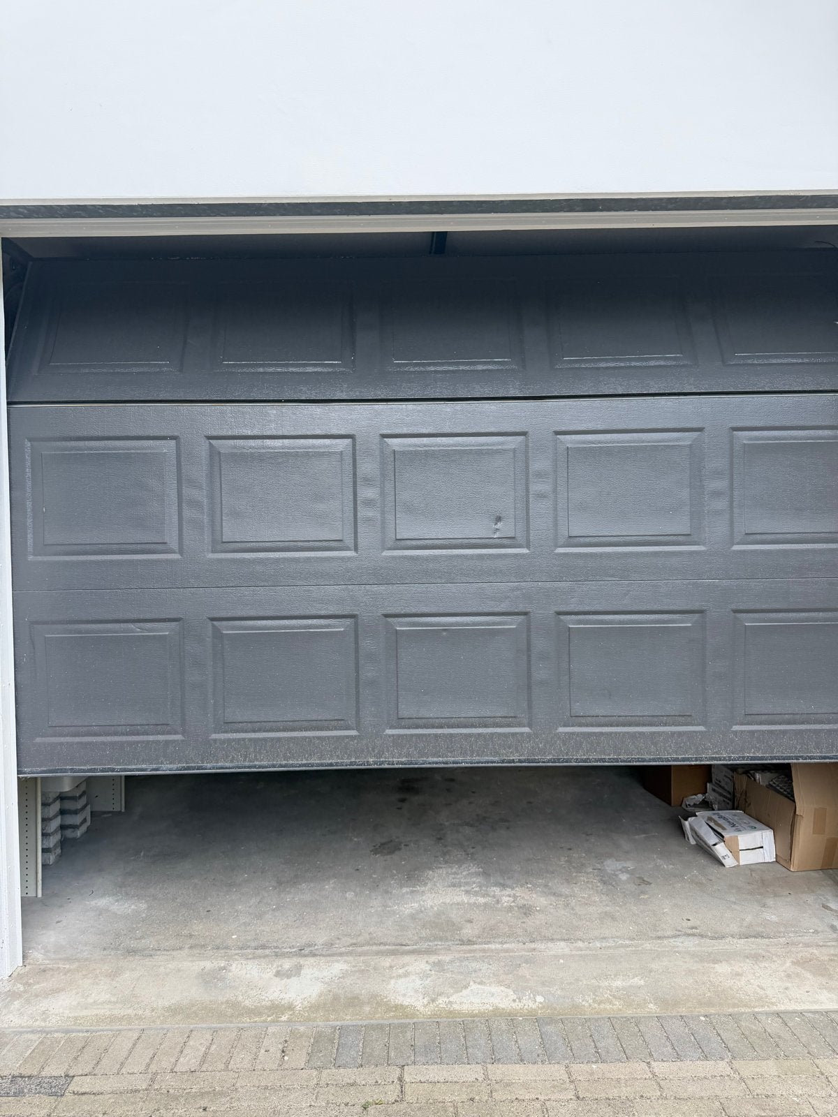 Garagedeur met elektrische opener en afstandsbediening, Doe-het-zelf en Verbouw, Deuren en Horren, Ophalen, Gebruikt, Garagedeur