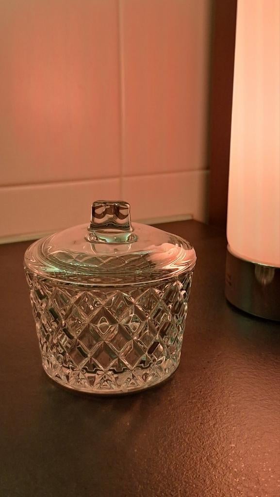 10x8 cm glazen pot met deksel, Ophalen of Verzenden