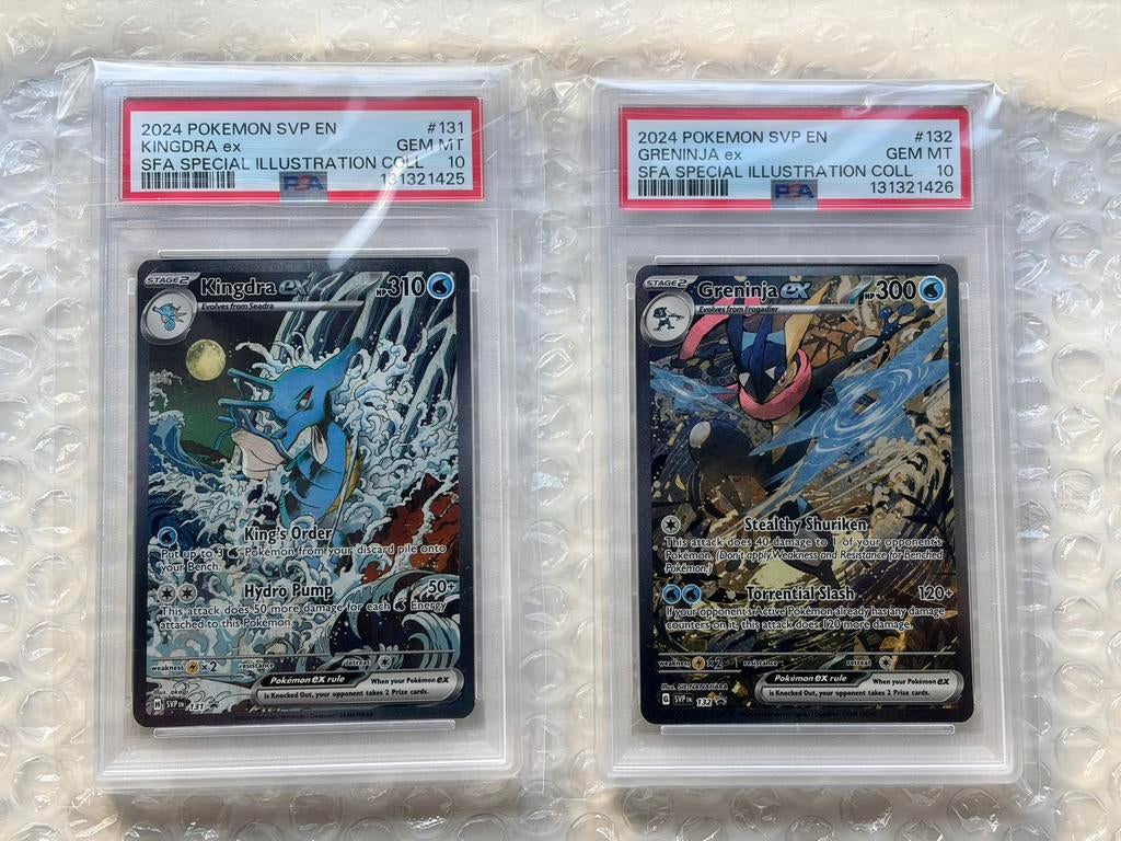 Greninja SVP132 Kingdra SVP131 PSA10 sequential (Pokémon), Ophalen of Verzenden, Nieuw